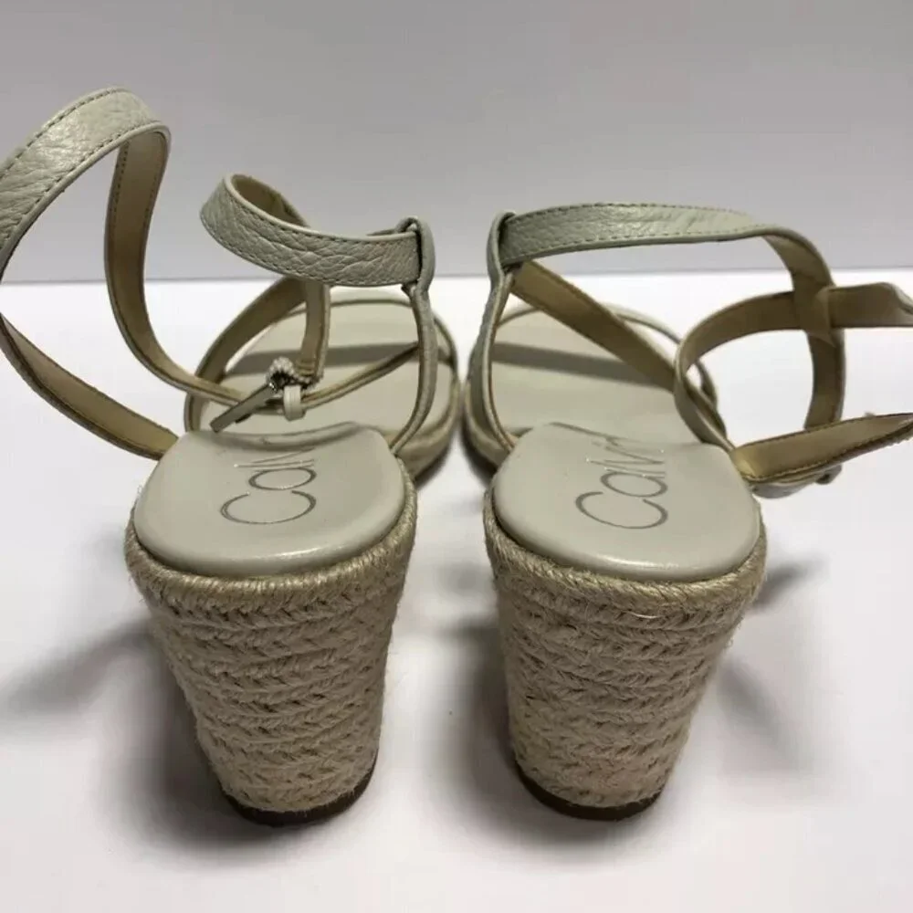 Calvin Klein Women’s Betsy, Strappy Wedge Sandals, Size 7.5 M